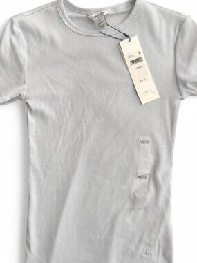 authentic calvin klein light blue ribbed tee